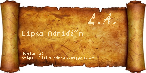 Lipka Adrián névjegykártya